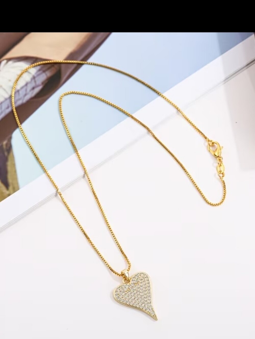 Macys 18 Kt Gold Plated Heart Necklace